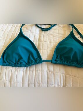 Women’s Teal Triangle Bikini Top - Adjustable Tie Swimwear